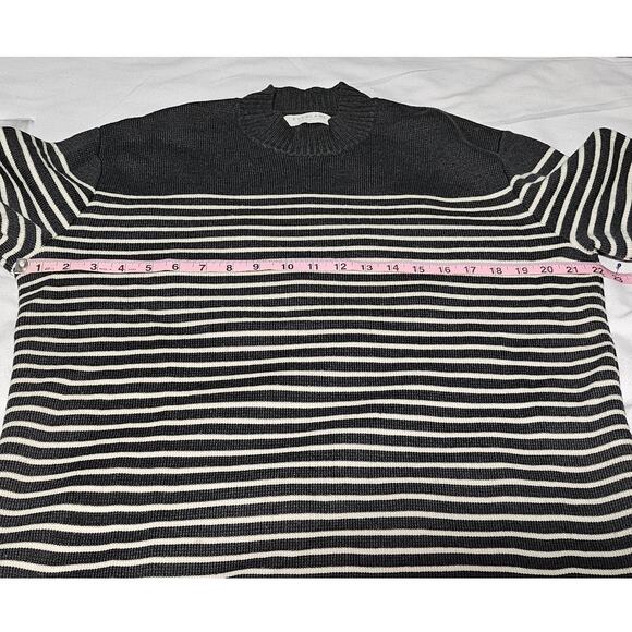 EVERLANE Marino Wool Striped Pullover Sweater Women's Size M - Picture 9 of 10